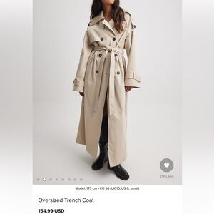 NA-KD brand new oversized trench coat. NWT NEVER WORN